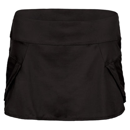 Women's Team Pulse Wave Tennis Skort Womens Team Gear LUCKY IN LOVE Black XS