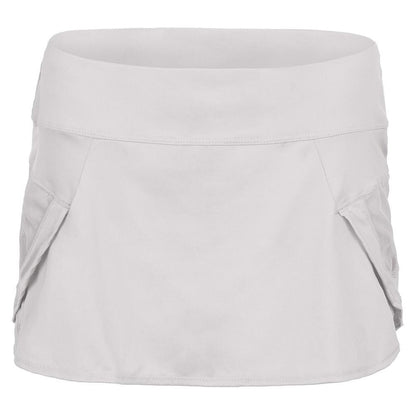 Women's Team Pulse Wave Tennis Skort Womens Team Gear LUCKY IN LOVE White XS