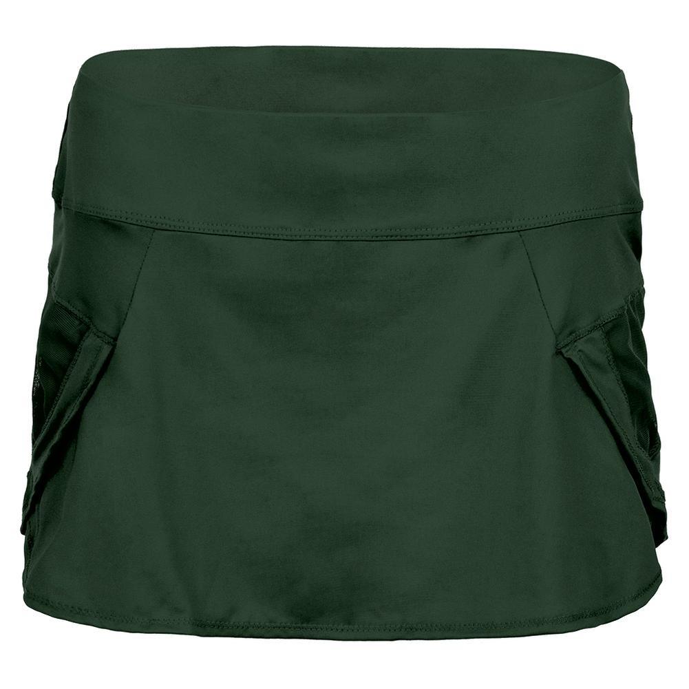 Women's Team Pulse Wave Tennis Skort Womens Team Gear LUCKY IN LOVE Green XS