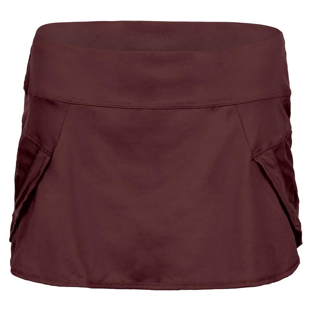 Women's Team Pulse Wave Tennis Skort Womens Team Gear LUCKY IN LOVE Maroon XS