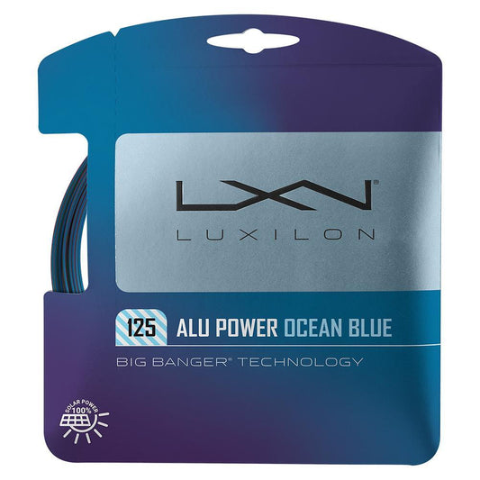 ALU Power 125 Tennis String Ocean Blue Strings LUXILON Blue