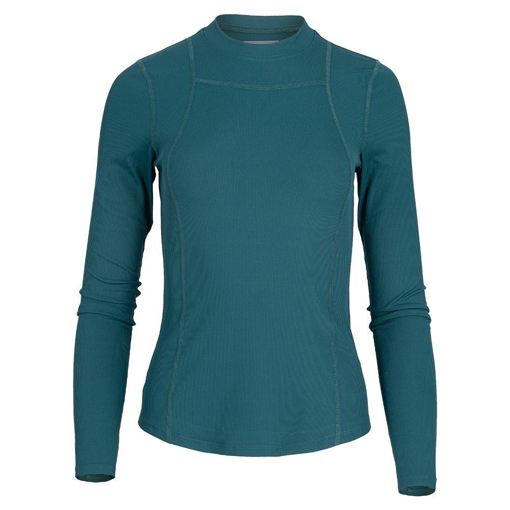 Women's Ridge Rise Up Tennis Long Sleeve Deep Green Womens Apparel LIJA Green XL