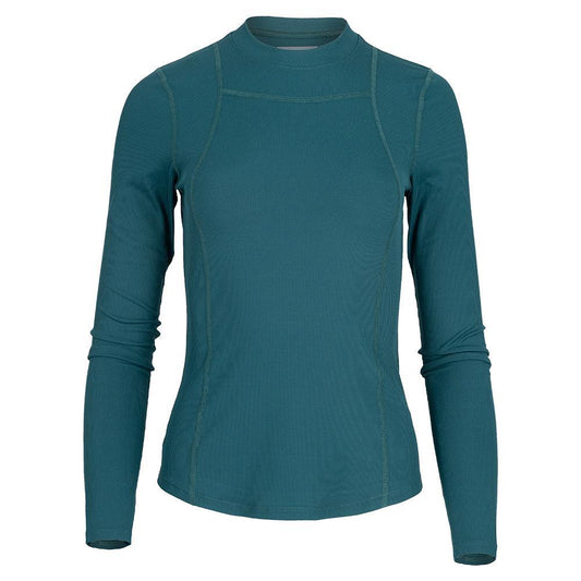 Women's Ridge Rise Up Tennis Long Sleeve Deep Green Womens Apparel LIJA Green XL