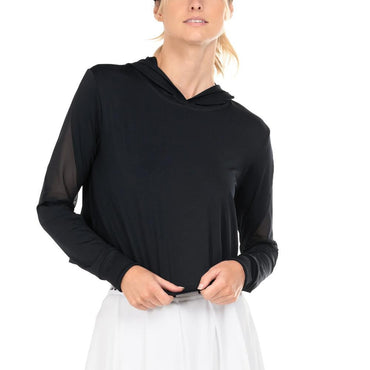 Women`s Cindy Crop Tennis Hoodie WOMENS APPAREL LUCKY IN LOVE Black XS