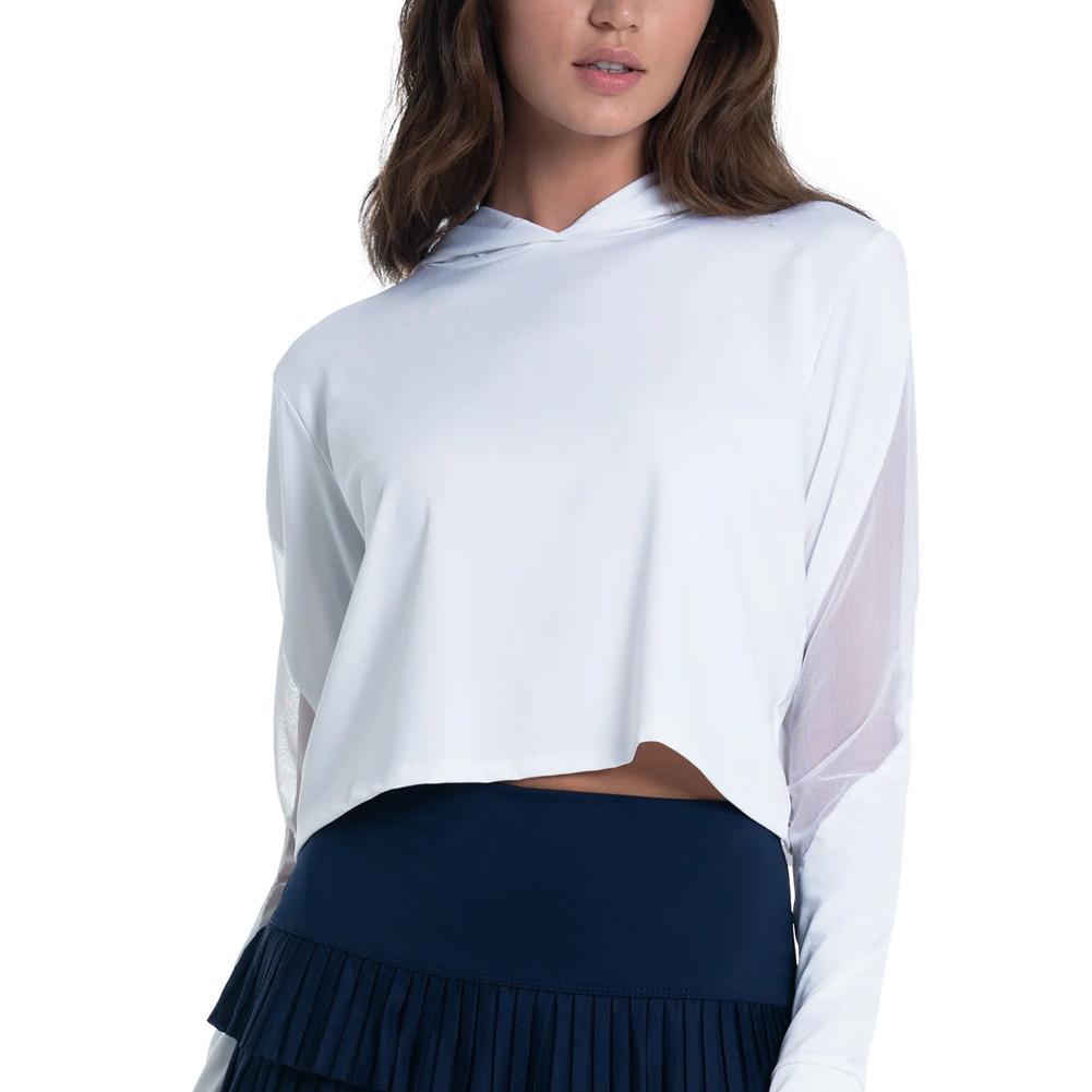 Women`s Cindy Crop Tennis Hoodie WOMENS APPAREL LUCKY IN LOVE White XS