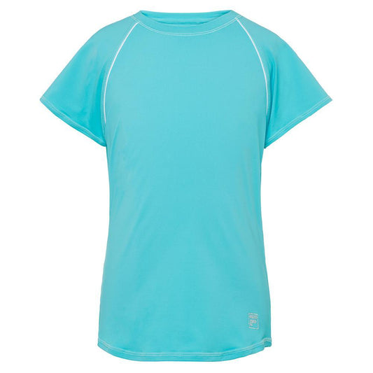 Girls` Essentials Short Sleeve Tennis Top Girls Apparel FILA Blue M
