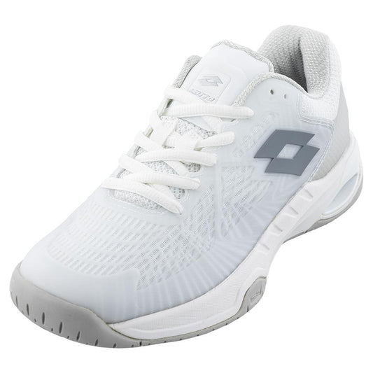 Women`s Mirage 100 Speed Tennis Shoes All White and Cool Gray 9c WOMENS SHOES LOTTO 6