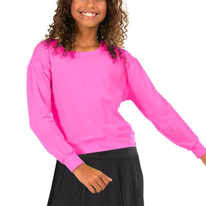 Girls' Hype Tennis Long Sleeve Girls Apparel LUCKY IN LOVE Taffy 2XS