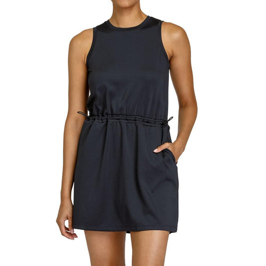 Womens Camp Short Sleeve Tennis Dress Onyx Womens Apparel TAIL XS
