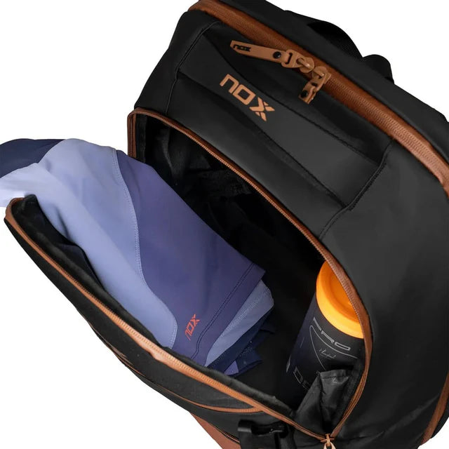 Load image into Gallery viewer, NOX LUXURY Open Series Black/Brown 2024 Padel Bag
