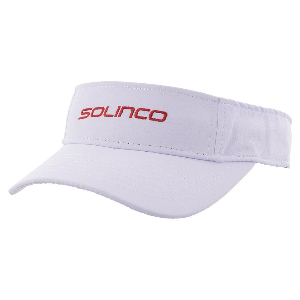 All Court Performance Visor White and Red Caps And Visors SOLINCO White