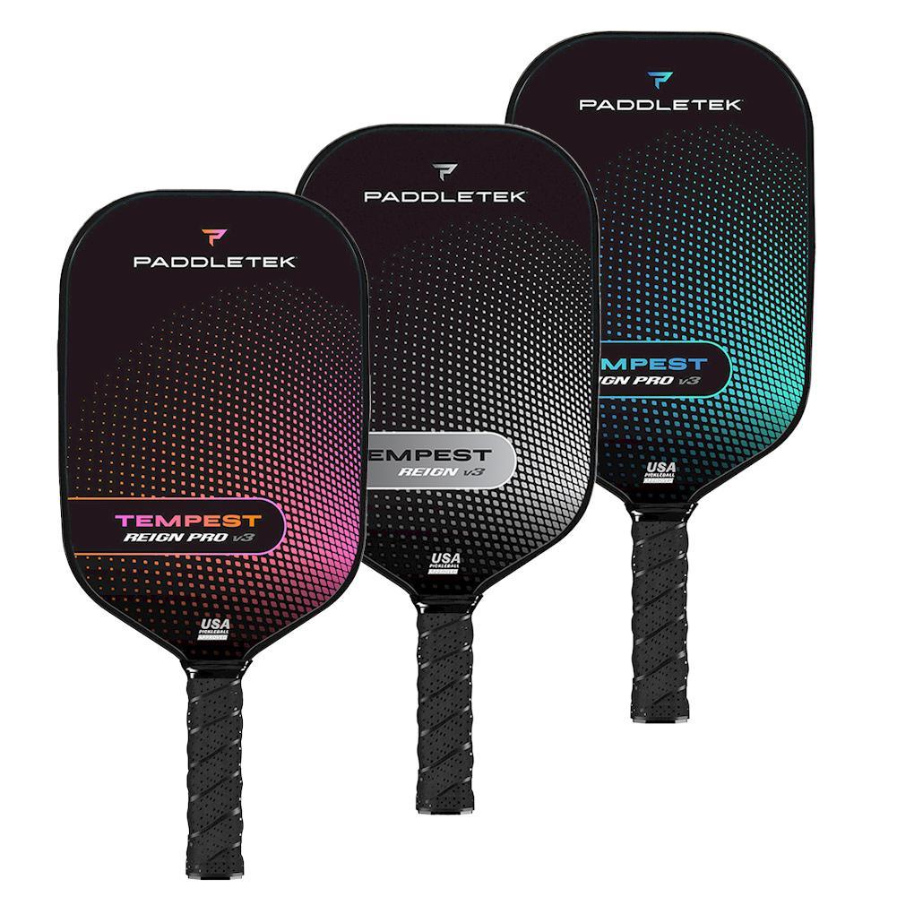 Tempest-Reign Pro V3-Standard Grip Pickleball Paddle Promotions PADDLETEK Platinum