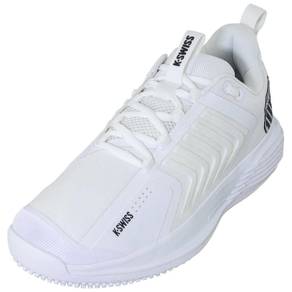 Men's Ultrashot 3 Grass Tennis Shoes White and Black Top Tennis Shoes K-SWISS 9