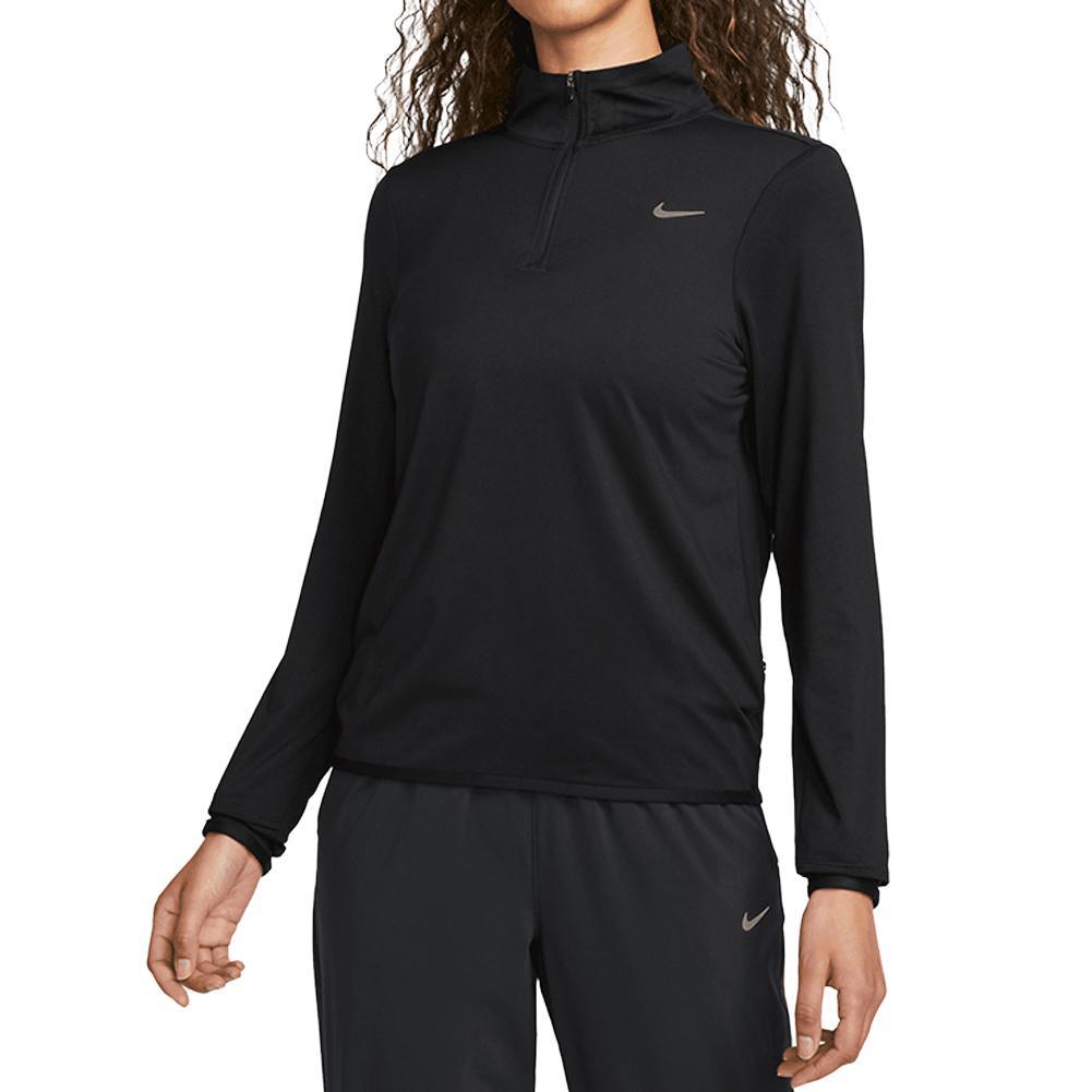 Women's Dri-Fit Swift Element UV 1/4 Zip Running Top Womens Apparel NIKE Black XS