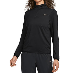 Women's Dri-Fit Swift Element UV 1/4 Zip Running Top Womens Apparel NIKE Black XS