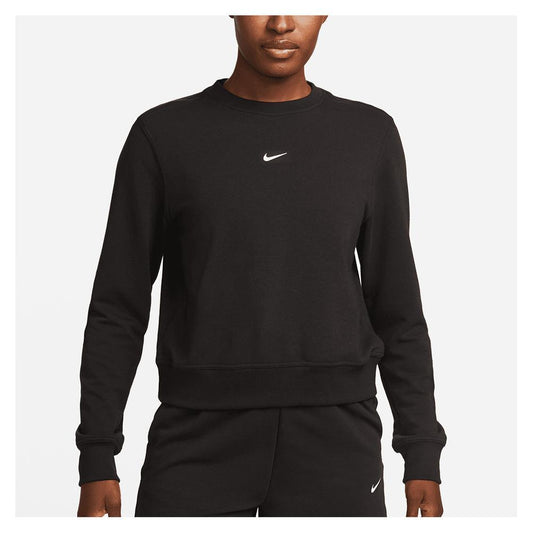 Women's Dri-Fit One Crew-Neck French Terry Sweatshirt Womens Apparel NIKE Black XS