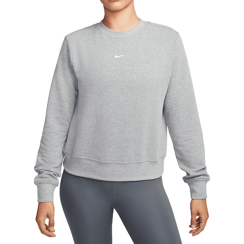 Women's Dri-Fit One Crew-Neck French Terry Sweatshirt Womens Apparel NIKE Grey XS