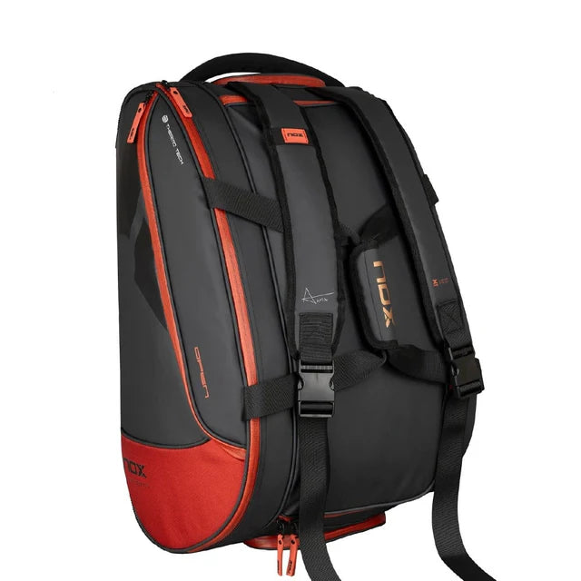 Load image into Gallery viewer, NOX Luxury Open Series Black/Red 2024 Padel Bag
