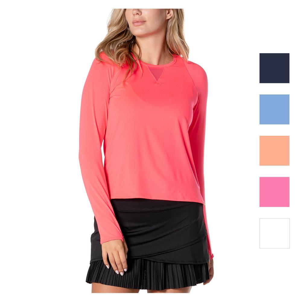 Women's LUV High Low Breezy Long Sleeve Tennis Top WOMENS APPAREL LUCKY IN LOVE