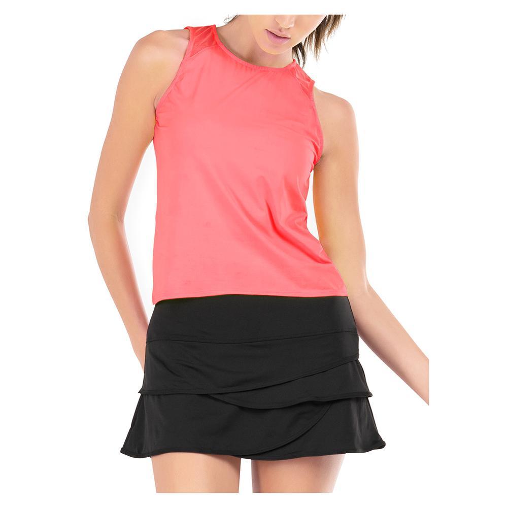Women's LUV Freedom Crop Tennis Tank WOMENS APPAREL LUCKY IN LOVE 647_CORAL_CRUSH XS