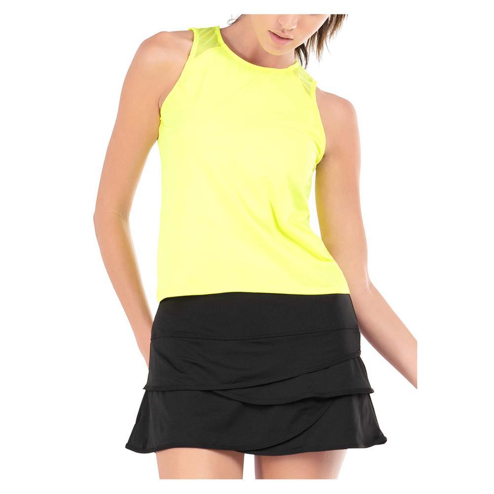 Women's LUV Freedom Crop Tennis Tank WOMENS APPAREL LUCKY IN LOVE 710_NEON_YELLOW XS