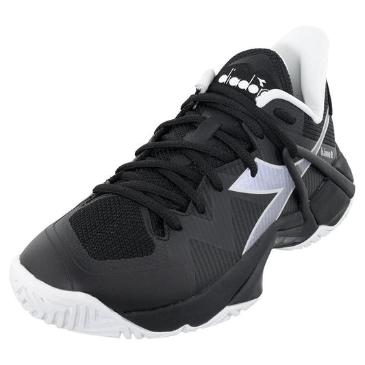 Men's B.Icon 2 AG Tennis Shoes Black and Silver Shoes DIADORA 7