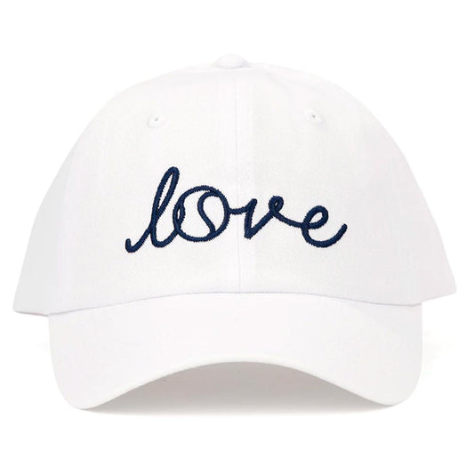 Womens Love Stitched Hat White Womens Apparel AME AND LULU White