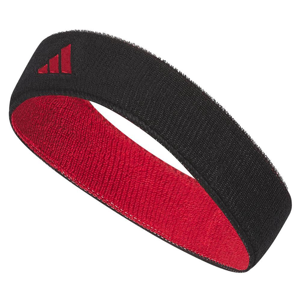 Interval Reversible 2.0 Tennis Headband WOMENS APPAREL ADIDAS 203_BLACK/POWER_RED