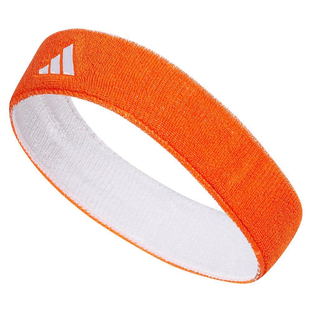 Interval Reversible 2.0 Tennis Headband WOMENS APPAREL ADIDAS 204_ORANGE/WHITE
