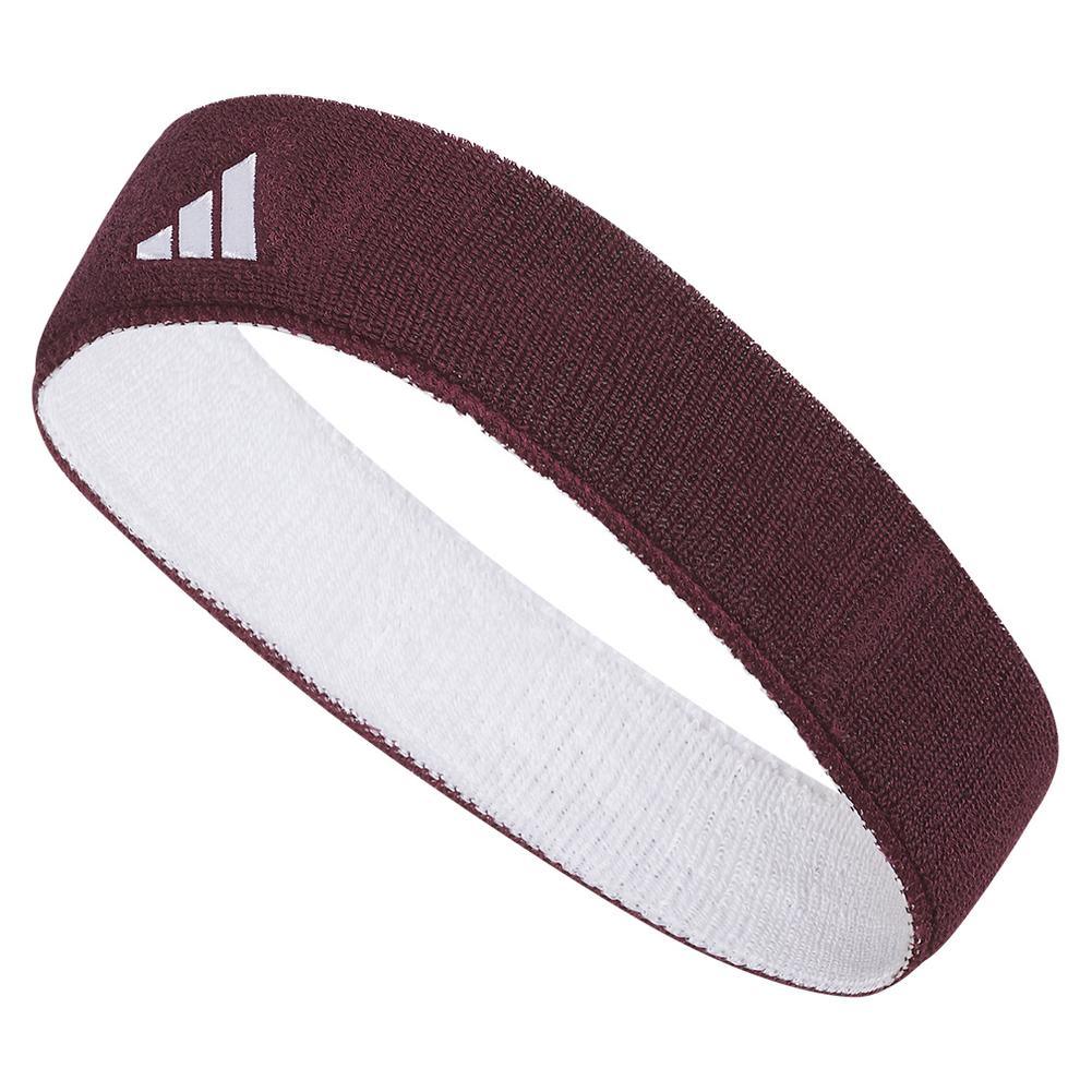 Interval Reversible 2.0 Tennis Headband WOMENS APPAREL ADIDAS 205_MAROON/WHITE
