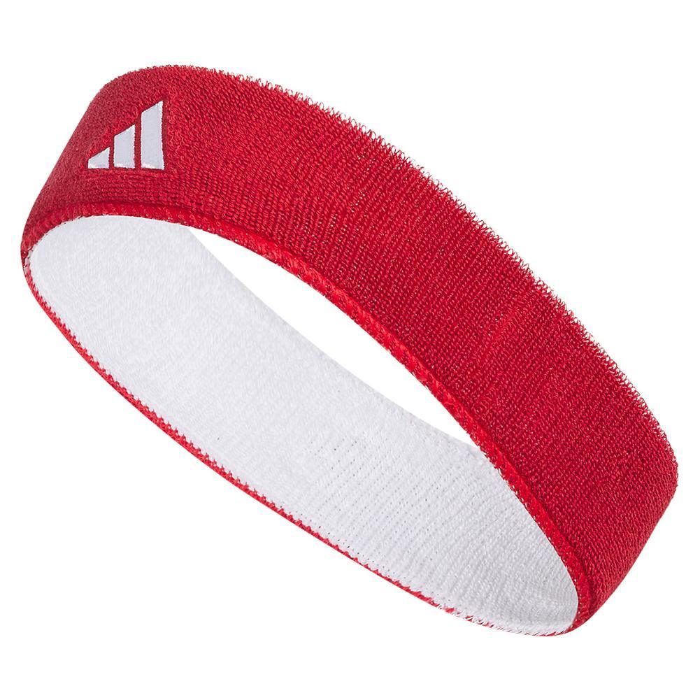 Interval Reversible 2.0 Tennis Headband WOMENS APPAREL ADIDAS 208_POWER_RED/WHITE