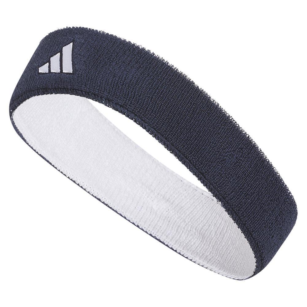 Interval Reversible 2.0 Tennis Headband WOMENS APPAREL ADIDAS 210_NAVY_BLUE/WHITE