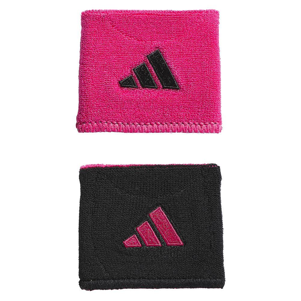Interval Reversible 2.0 Tennis Wristbands WOMENS APPAREL ADIDAS 192_PINK/BLACK