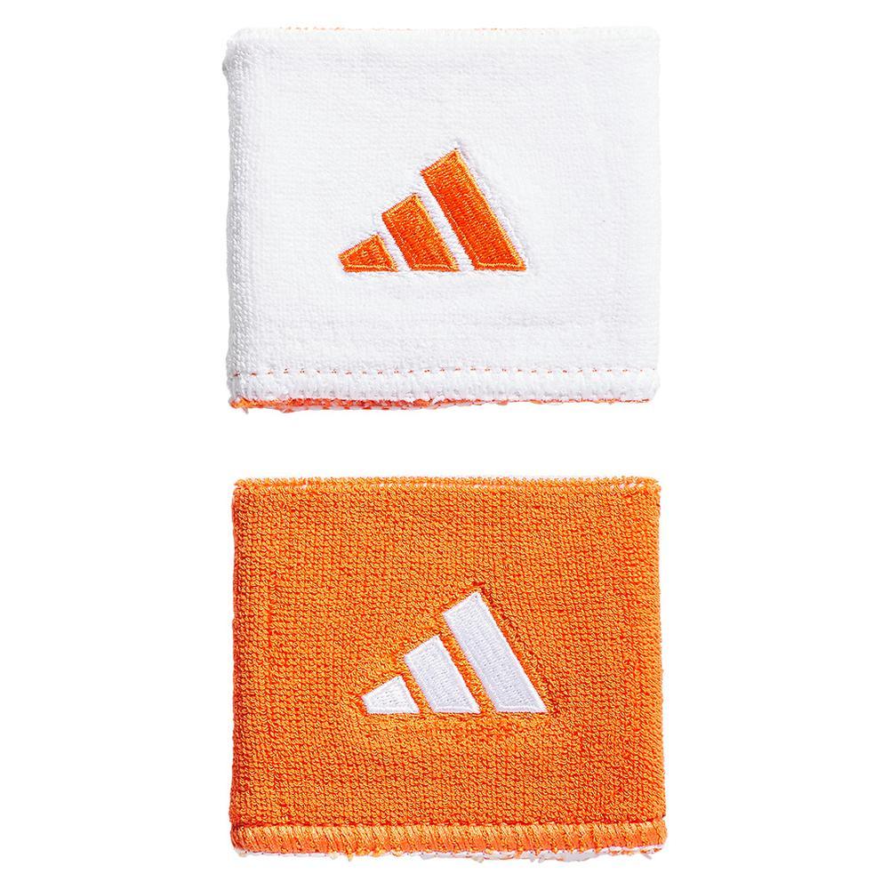 Interval Reversible 2.0 Tennis Wristbands WOMENS APPAREL ADIDAS 193_ORANGE/WHITE
