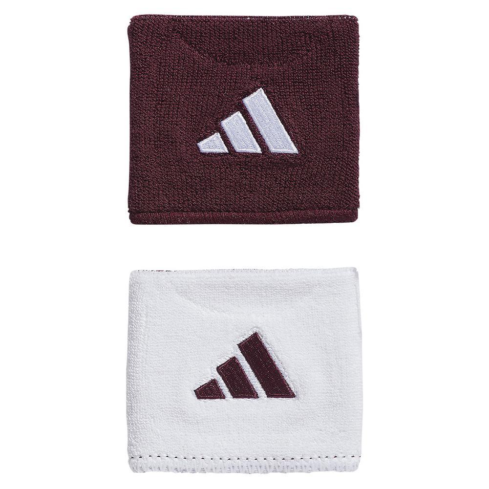 Interval Reversible 2.0 Tennis Wristbands WOMENS APPAREL ADIDAS 194_MAROON/WHITE
