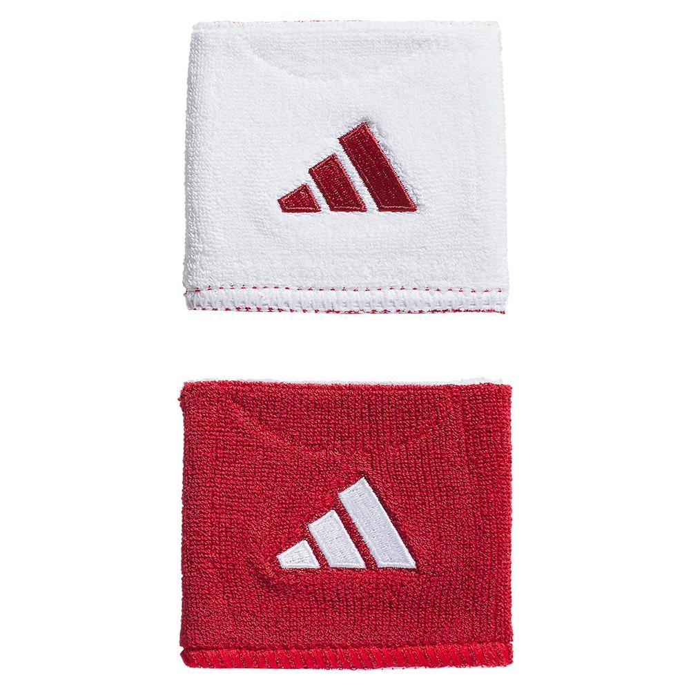Interval Reversible 2.0 Tennis Wristbands WOMENS APPAREL ADIDAS 197_POWER_RED/WHITE