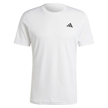 Men's Freelift Tennis Top White Tournament Gear ADIDAS S