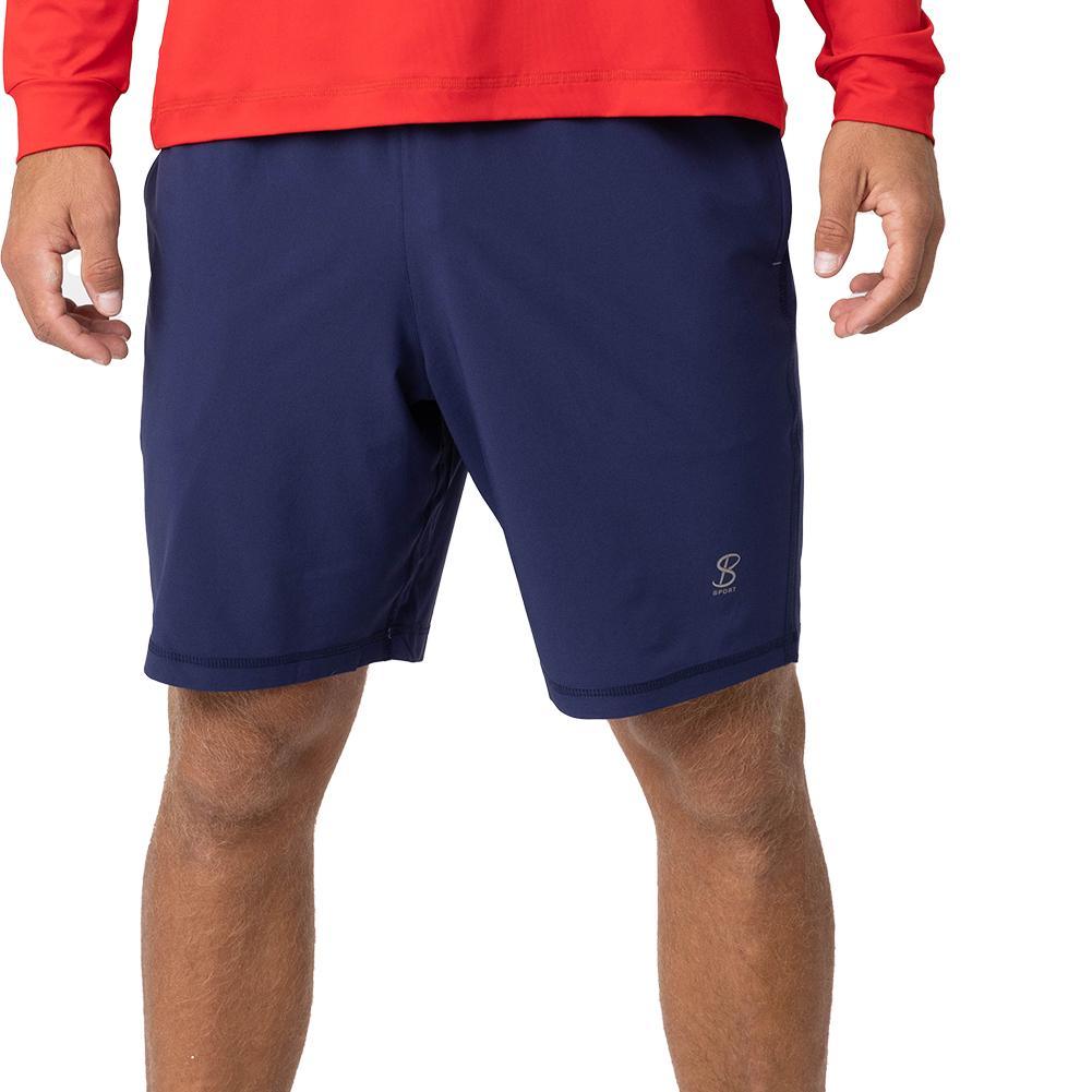 Men's 9 Inch Tennis Short Mens Team Gear SOFIBELLA Navy XS