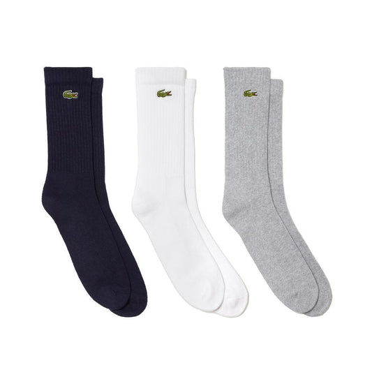 Unisex Core Performance Solid Jersey Tennis Tube Socks 3 Pack Socks LACOSTE 6.5/9