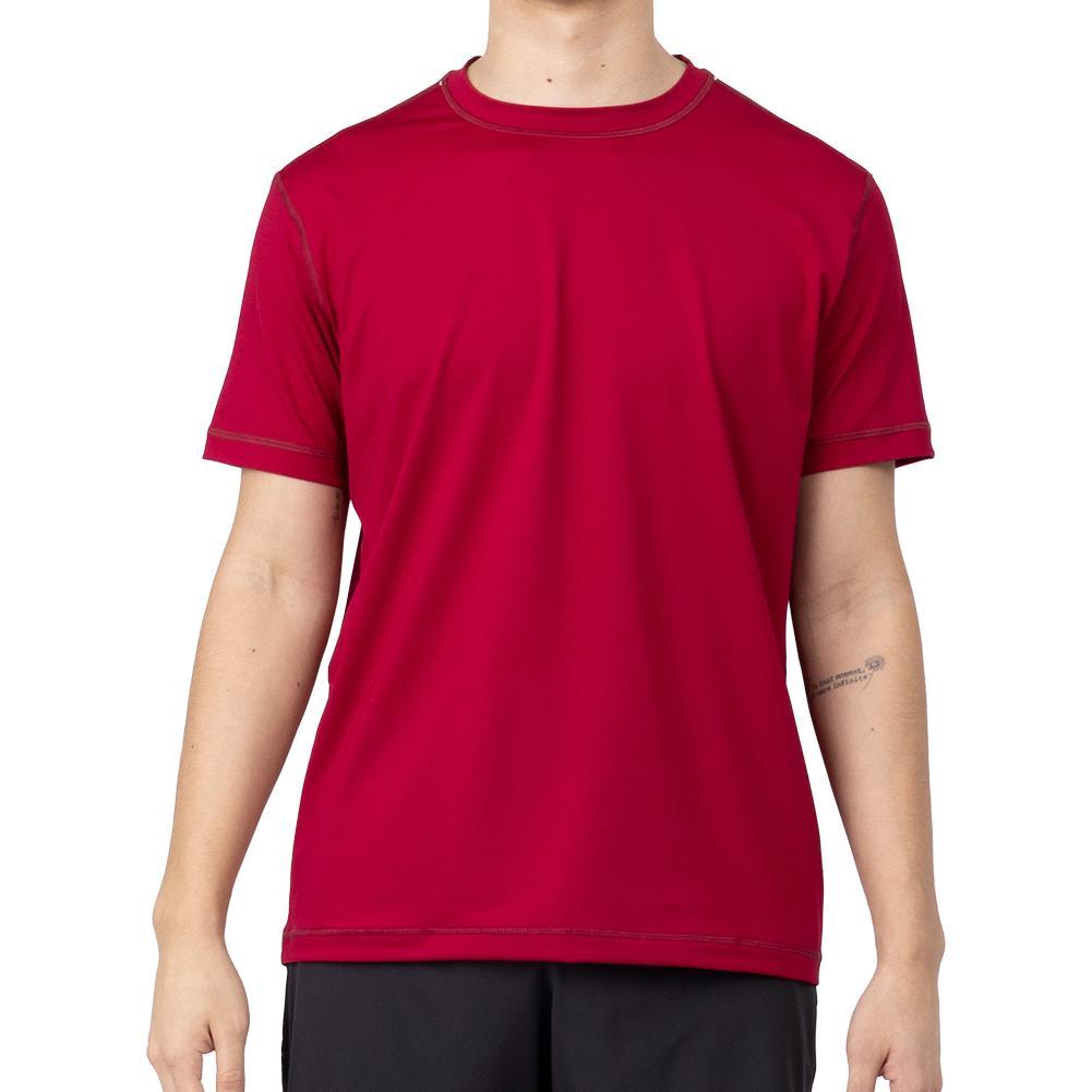 Men`s Short Sleeve Tennis Top MENS TEAM GEAR SOFIBELLA Maroon S