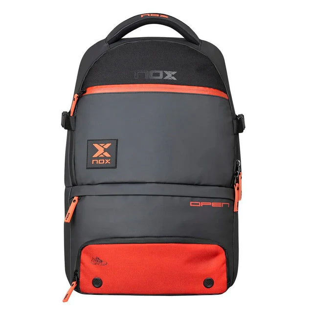 Load image into Gallery viewer, NOX LUXURY Open Series Black/ Red 2024 Padel Backpack
