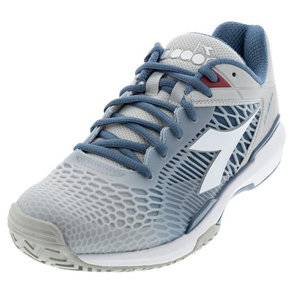 Men's Speed Competition 7 AG Tennis Shoes Silver and Oceanview Top Tennis Shoes DIADORA 7