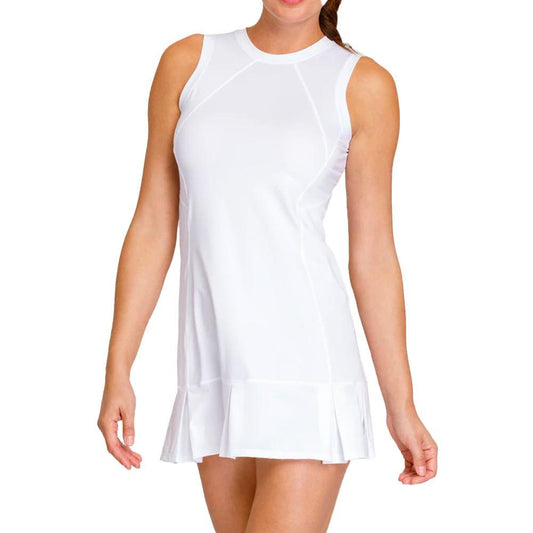 Women's Midtown Sleeveless Tennis Dress Chalk Womens Apparel TAIL XS