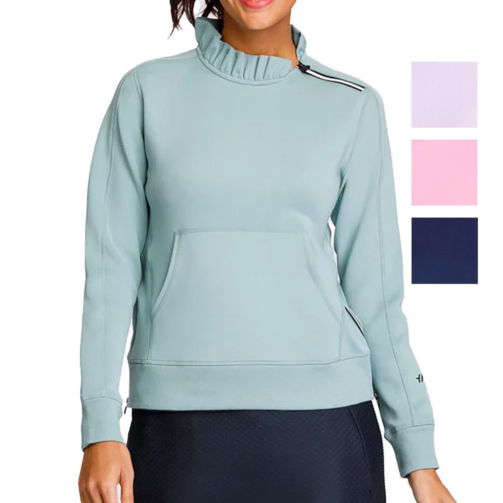 Women's Condoleezza Longsleeve Tennis Sweatshirt Womens Apparel TAIL 0475_SAGE XS