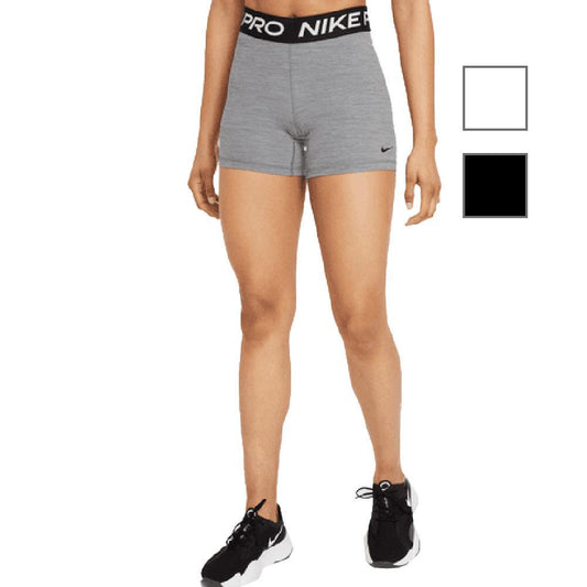 Women's Pro 3 Inch Training Shorts Womens Team Gear NIKE Black/White 2XS