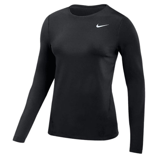 Women's Long Sleeve Mesh Top Womens Team Gear NIKE Black L