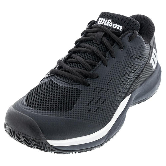 Men's Rush Pro Ace Wide Tennis Shoes Black and Ombre Blue Top Tennis Shoes WILSON 7 Black