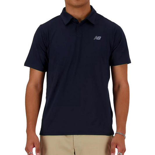 Men's Performance Tennis Polo Navy Tournament Gear NEW BALANCE S