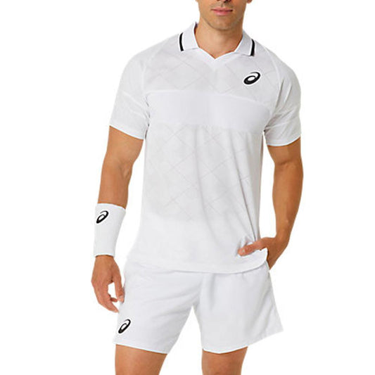 Men`s Match Actibreeze Tennis Polo Brilliant White MENS APPAREL ASICS S White