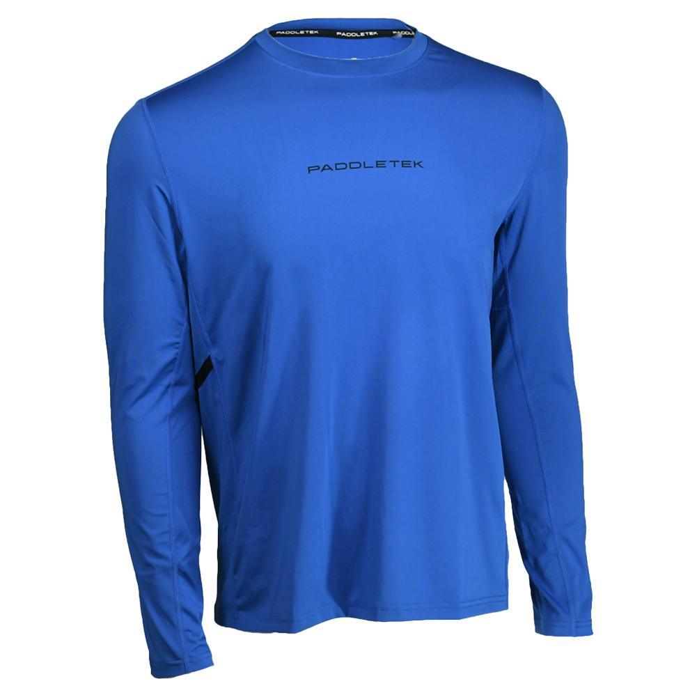 Men`s Performance Long Sleeve Tennis Top PICKLEBALL APPAREL PADDLETEK Blue M